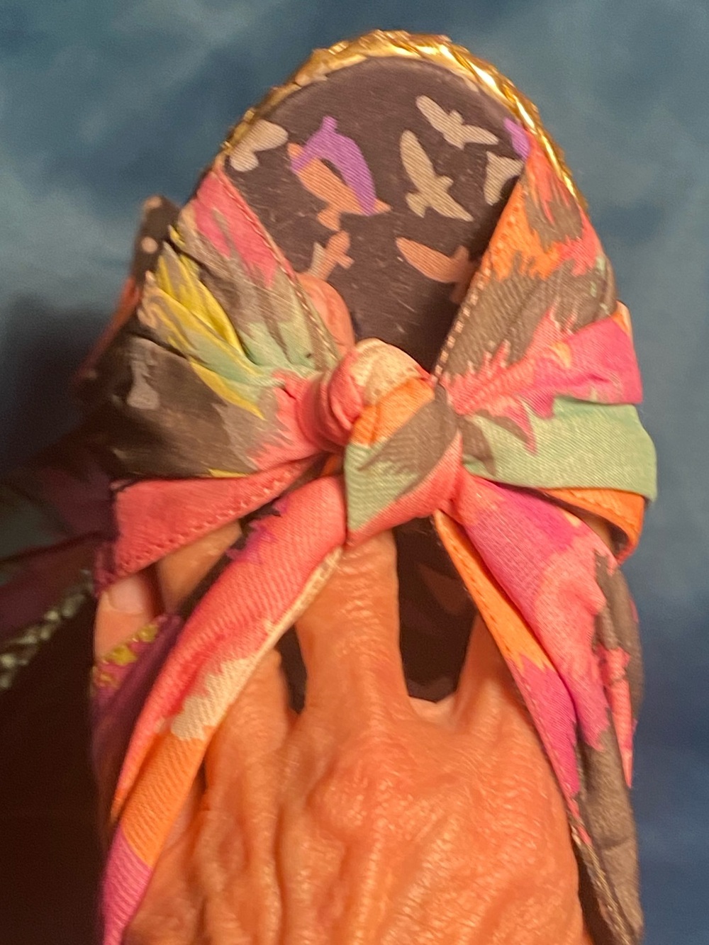 Irregular Choice platform woven wedge sandals,floral fabric twist sling back, 7 - Picture 10 of 12